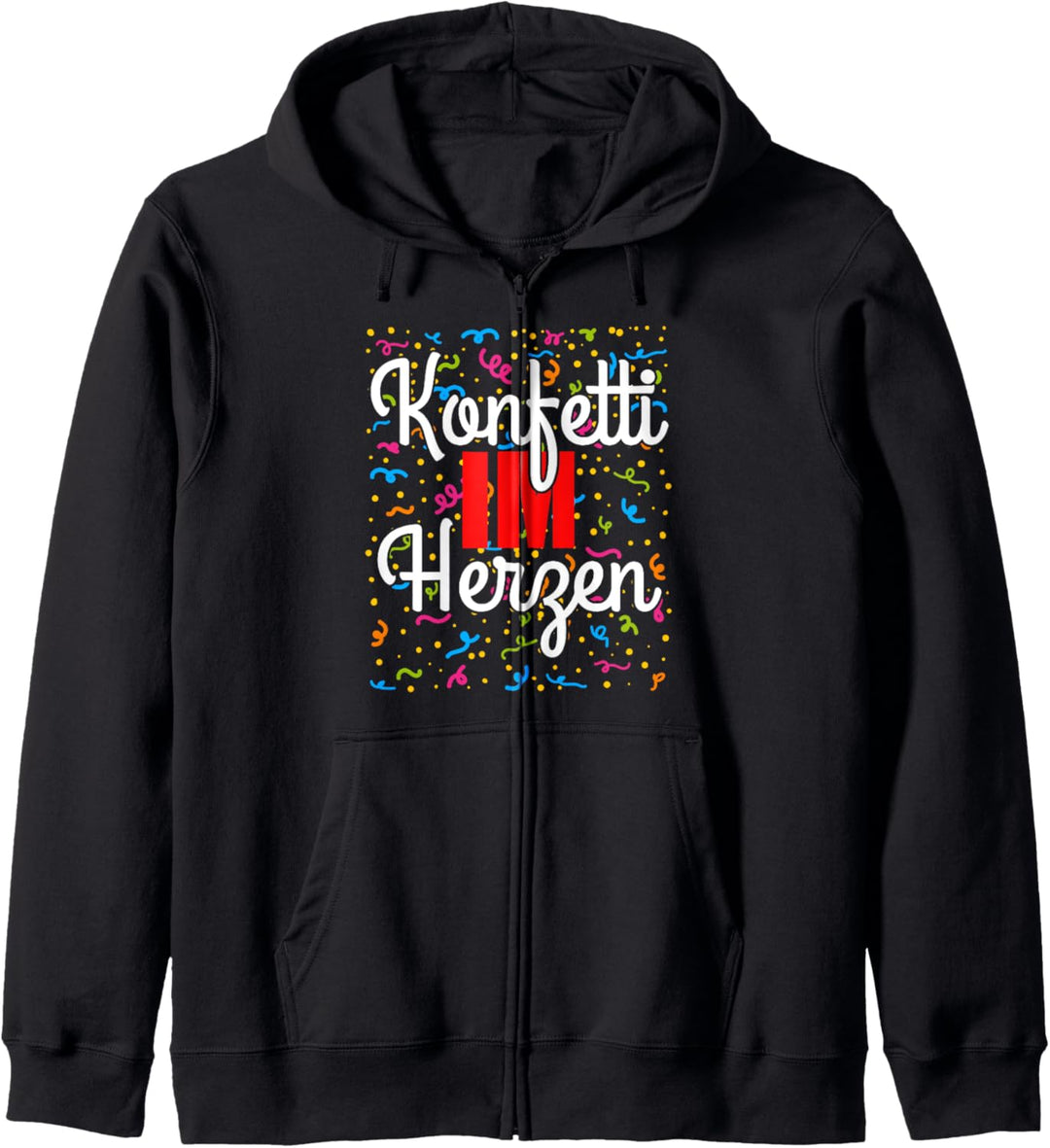 Fasching & Karneval - Konfetti im Herzen Kostüm Konfetti Kapuzenjacke