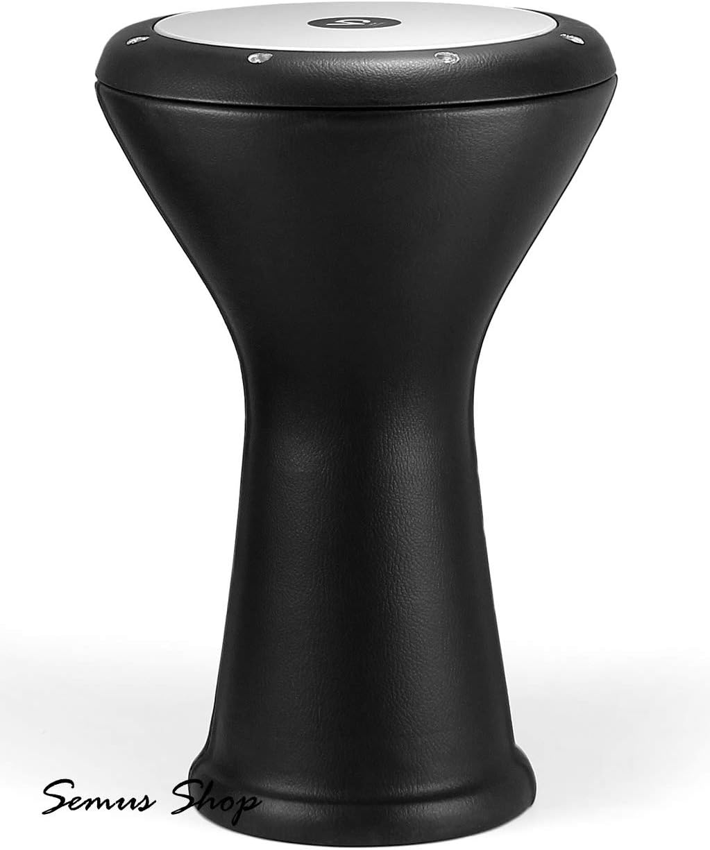 VD Vatan 3002 Ägyptische Darbuka, mit Beschichtung aus Kunstleder, gross, Durchmesser 22 cm, schwarz