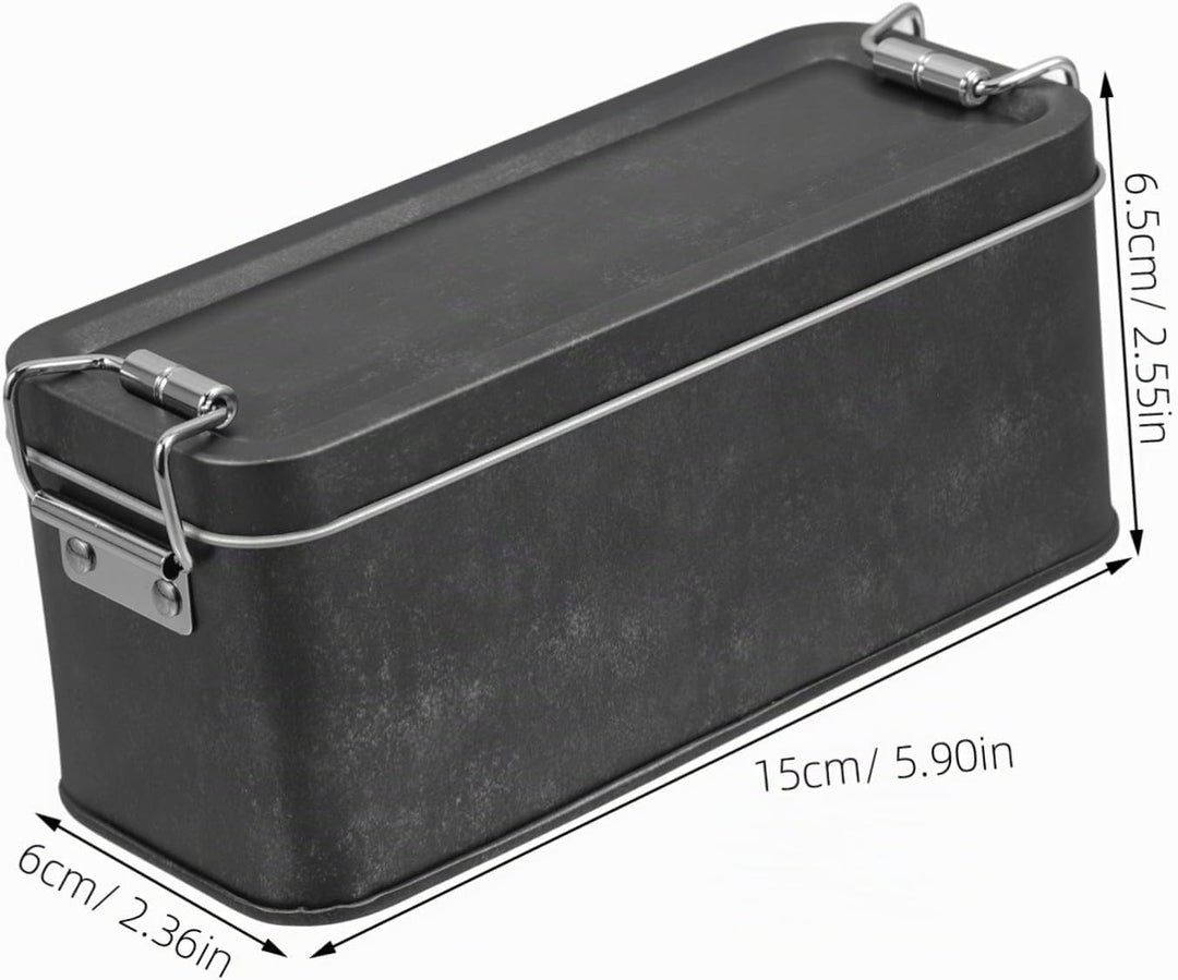 Weissblech-Keksdose Mit Deckel 5.91X2.56X2.36 Zoll Rechteckige Aufbewahrungsbox Für Kekse Süssigkeit