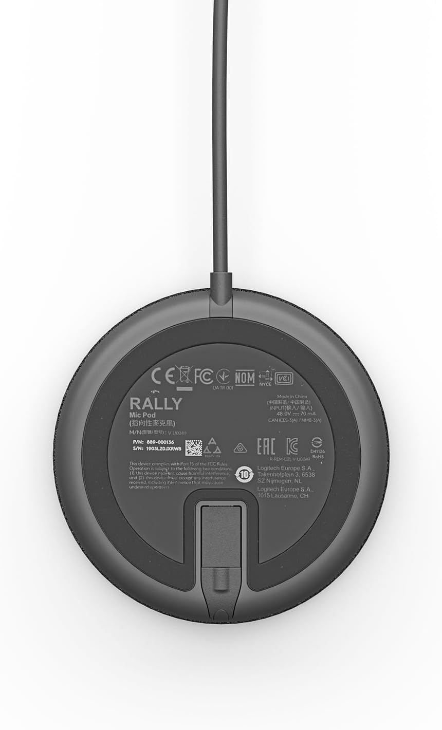 Logitech Rally Mikrofon, Schwarz