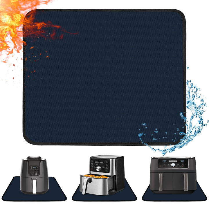 Feuerfeste Hitzebeständige Unterlage für Airfryer, 30x45cm, Blau | 550 °C / 1022 °F Hitzeschutzmatte