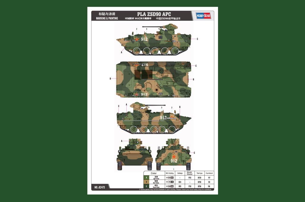 Hobby Boss 82473 Modellbausatz PLA ZBD90 AFV
