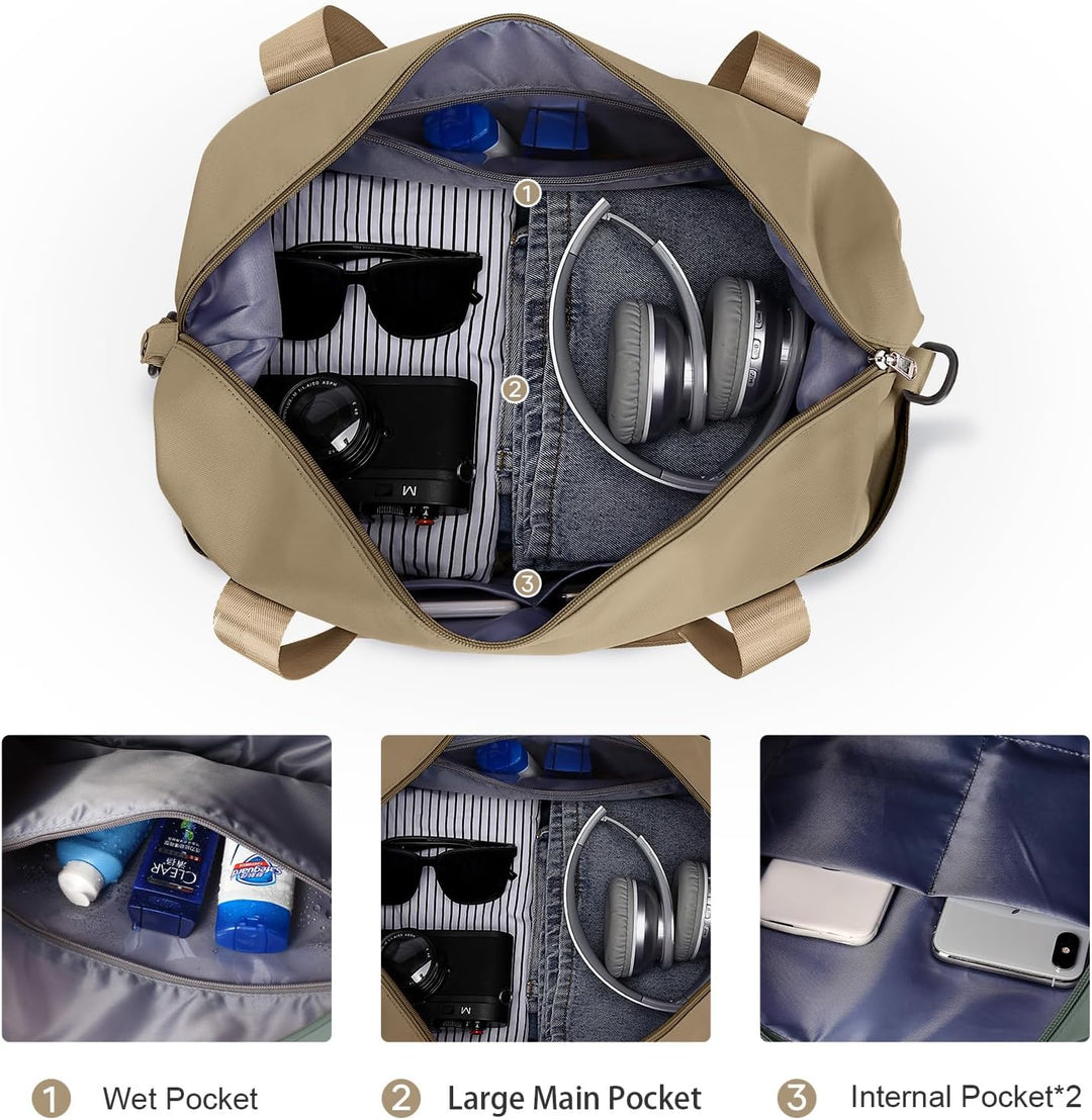 Reisetasche Damen Sporttasche 40x20x25 Ryanair Handgepäck Tasche Weekender Bag Schwimmtasche Wasserd