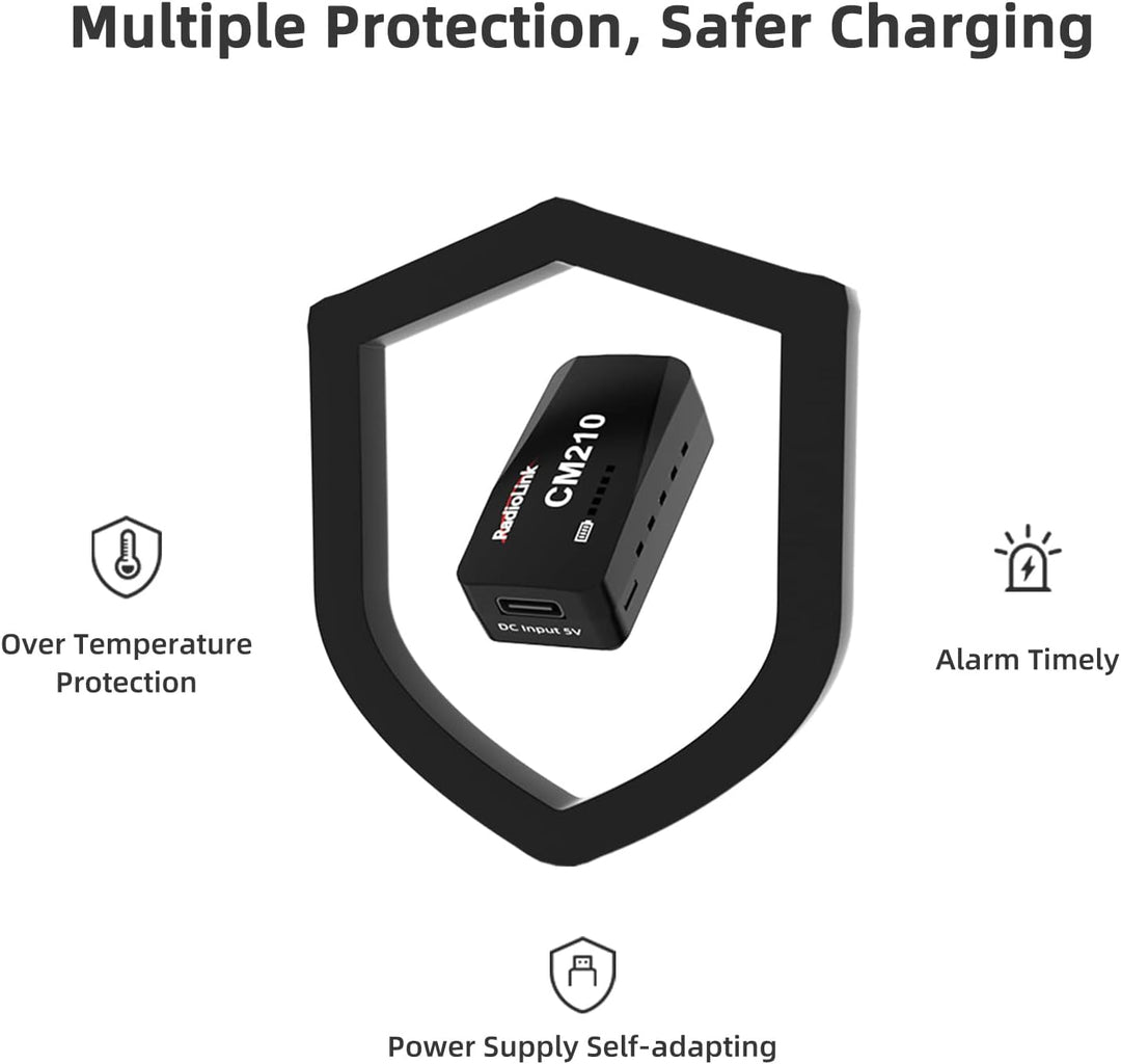 Radiolink CM210 1 Stück schneller 2S LiPo Akku Balance Ladegerät Micro Size USB Type-C Stecker, Netz