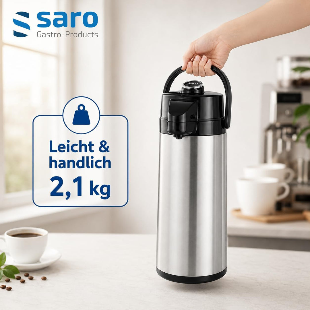 Saro 317-2075 Isolierpumpkanne, 2,2 L Single, Single