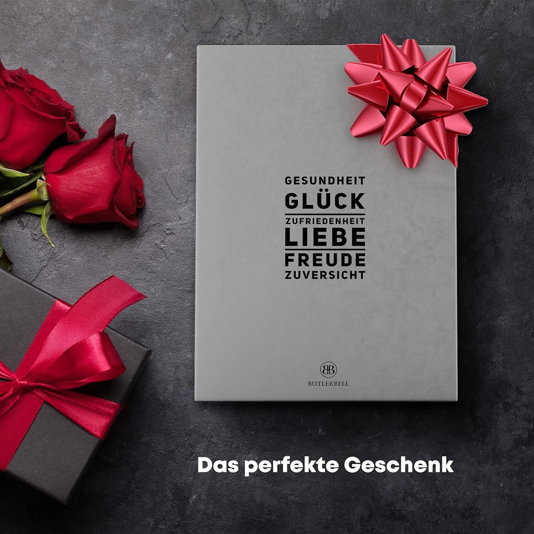 BUTLERBELL® Salz und Pfeffermühle mit Keramikmahlwerk | Gewürzmühlen Set | Hochzeitsgeschenke für Br