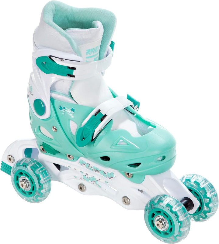 3in1 Kinder Inlineskates/Triskates/Rollschuhe RAVEN Balloon verstellbar Mint 29-32 (18cm-20cm), Mint