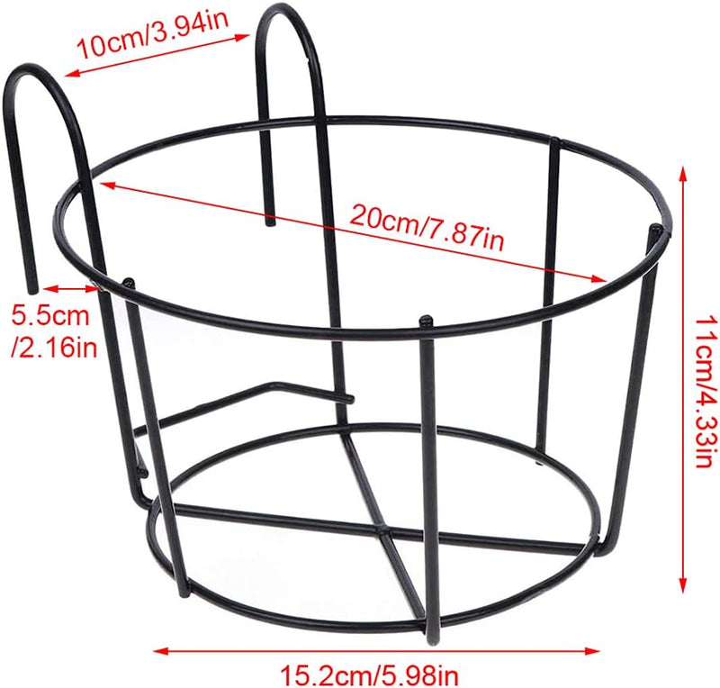 Bhina 2 Stücke Geländer Pflanzgefässe Blumentopf,Blumentopfhalter,Runder Garteneisen, Aufhängen, Pfl