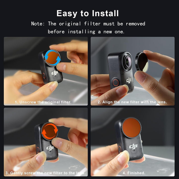 Haoge CPL, ND8, ND16, ND32 Filter-Set, kompatibel mit DJI Osmo Nano, Osmo Nano Zubehör, ultradünner