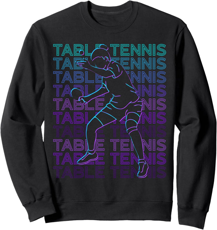 Tischtennisspieler Retro Sweatshirt
