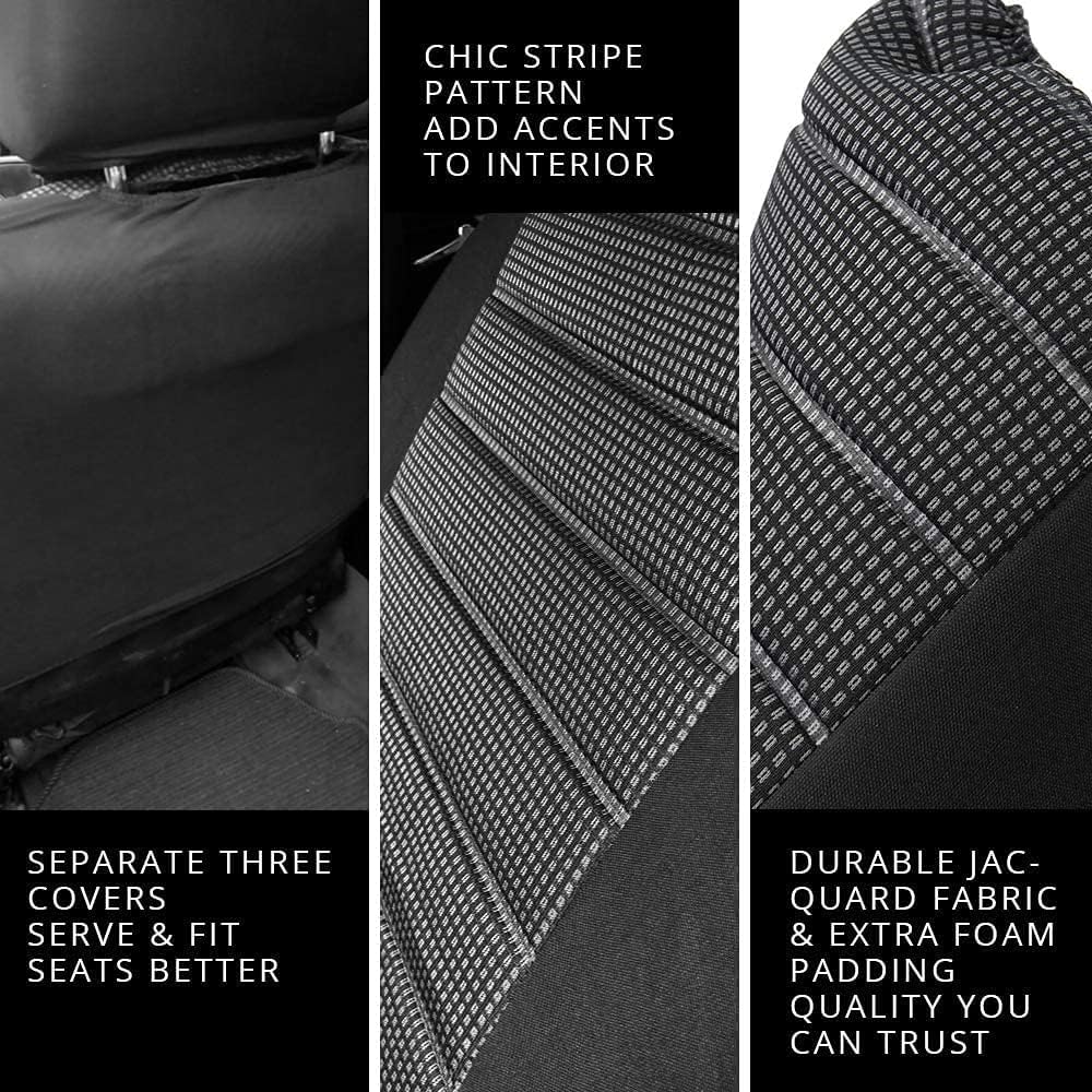 TOYOUN Universal Autositzbezüge Komplettes Set - Jacquardtuch für die meisten Limousinen, Vans, SUVs