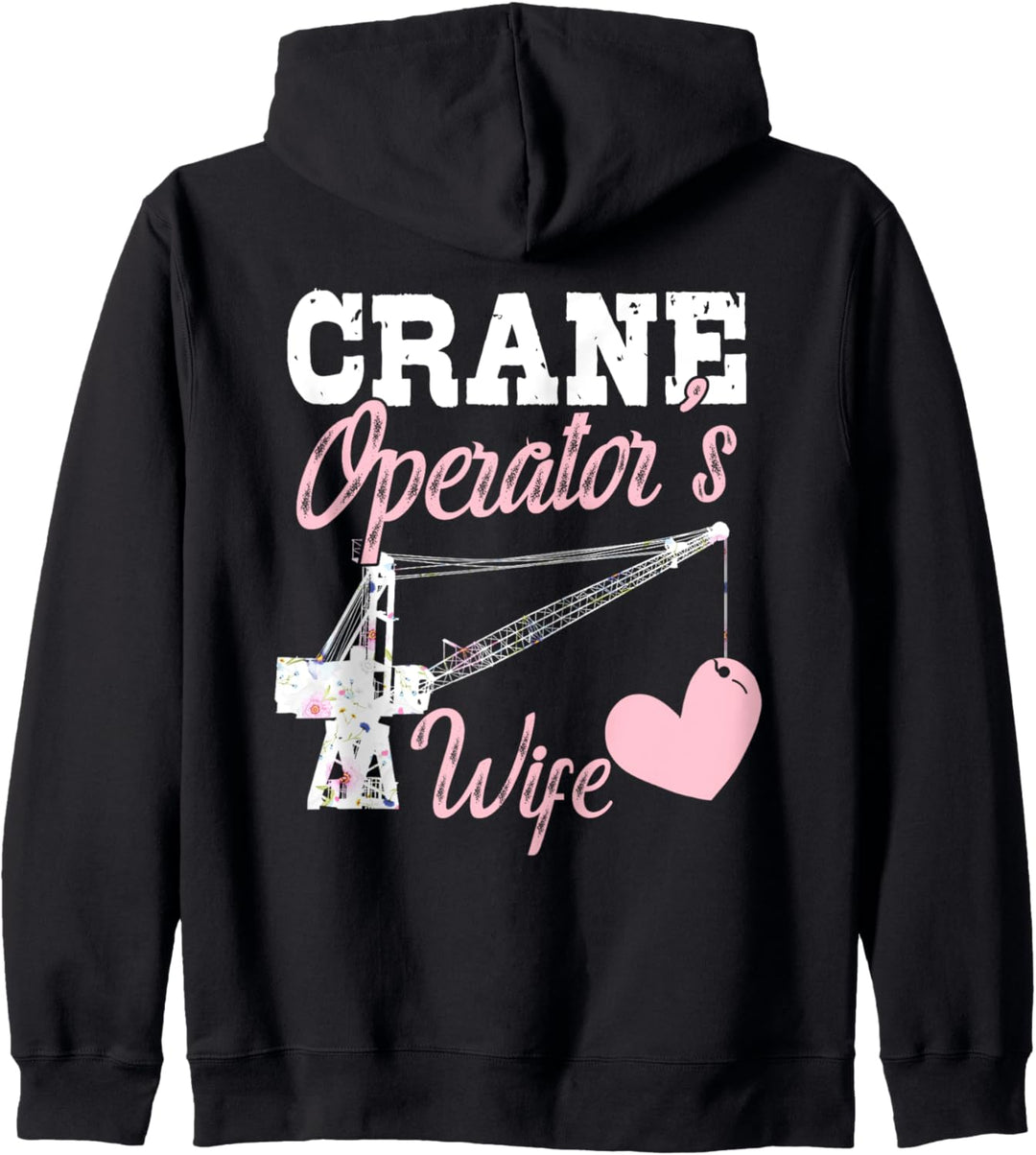 Kranführer Geschenke Design auf der Rückseite der Kleidung Kapuzenjacke