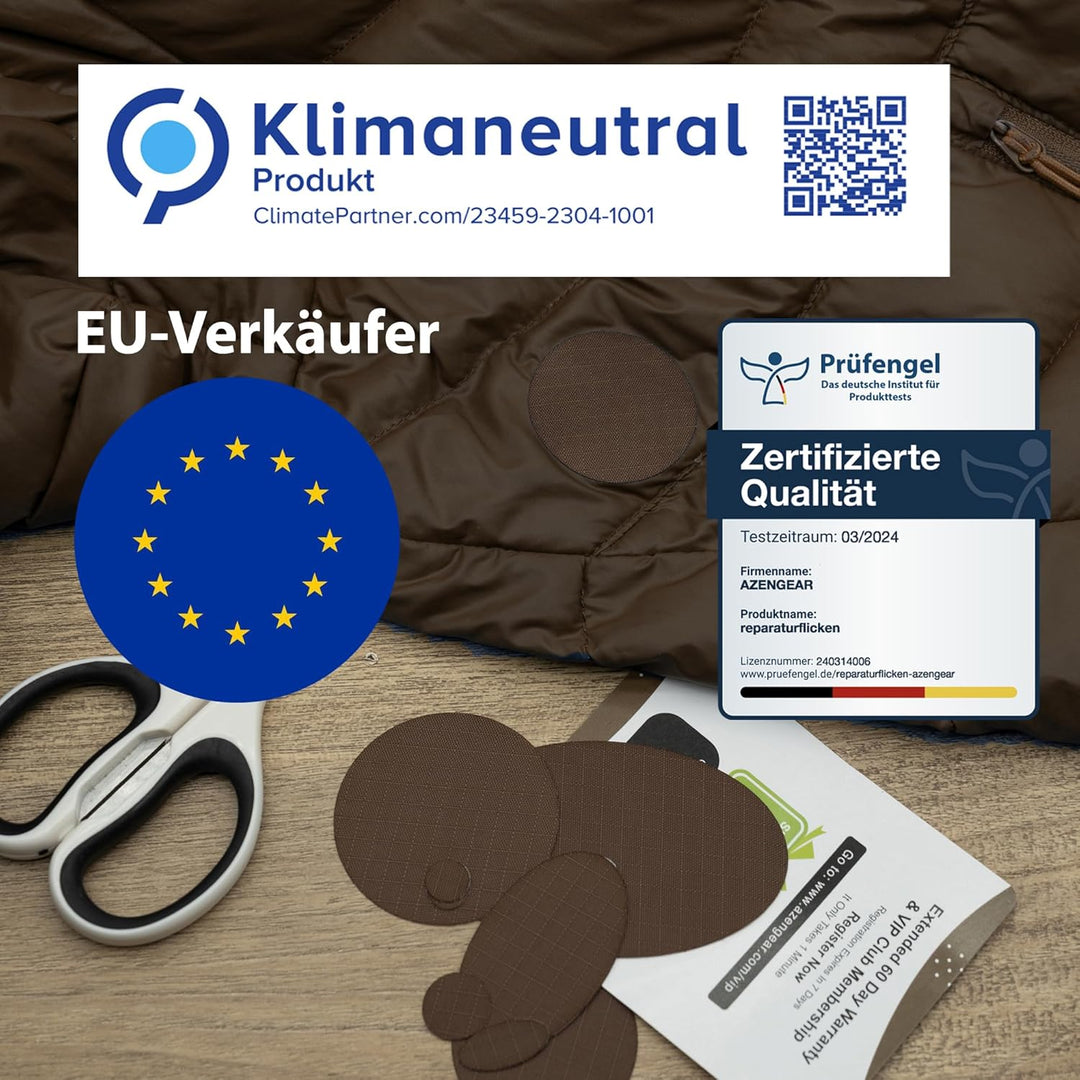 aZengear Reparaturflicken (30+ Farben) für Daunenjacken, Steppjacken, Zelte, Schuhe und Polster, sel