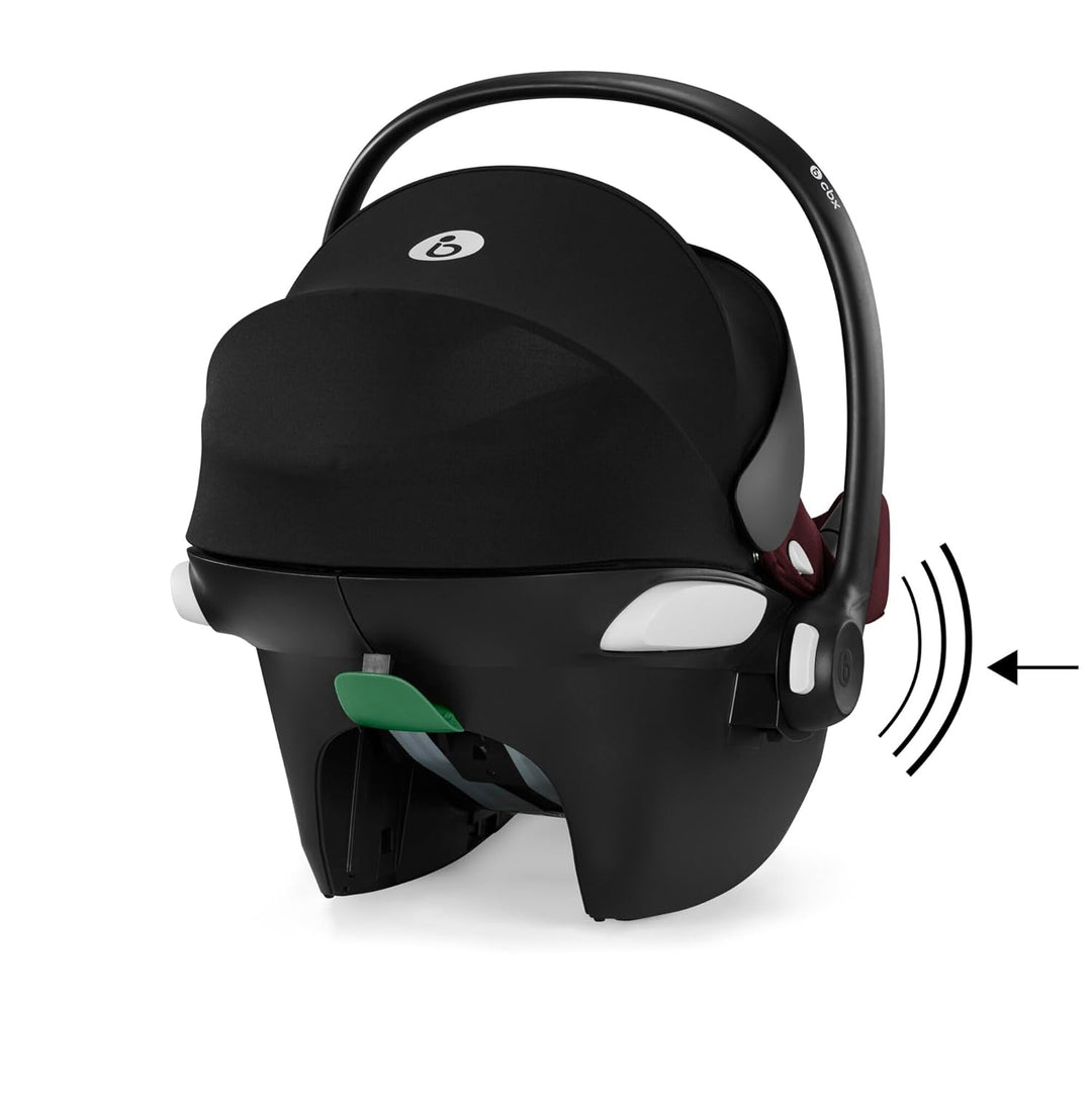 CYBEX Silver Babyschale Aton B2 i-Size mit Base One, Inkl. ISOFIX-Basis und Neugeboreneneinlage, Sen