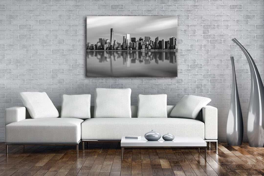 deyoli Küste von New York Format: 80x60 Effekt: Schwarz/Weiss als Leinwand, Motiv fertig gerahmt auf