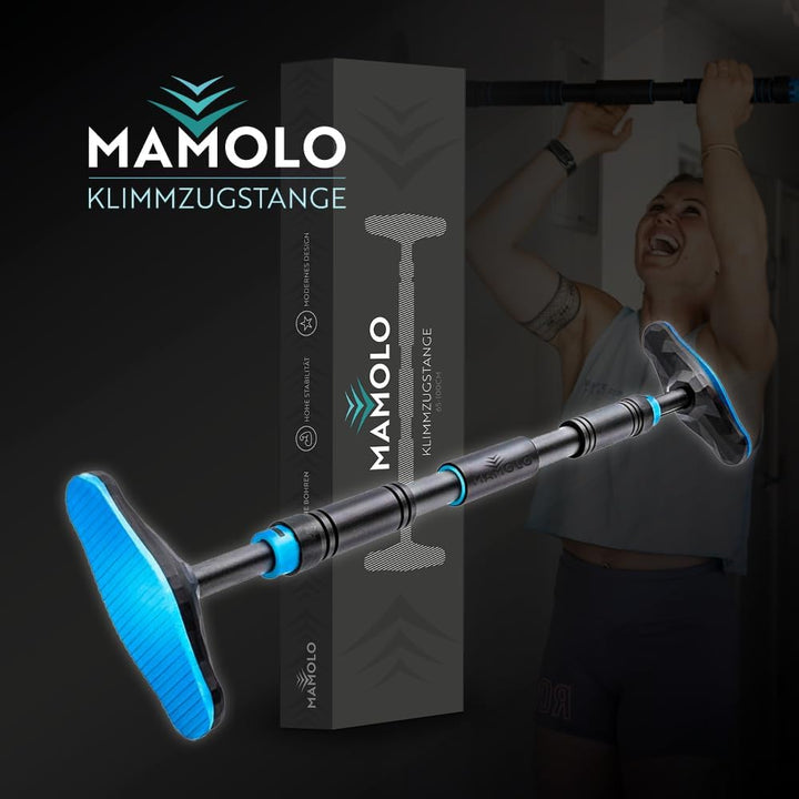 MAMOLO - Klimmzugstange für Türrahmen 65-100 cm | Ohne Bohren | Hohe Stabilität | Modernes Design –