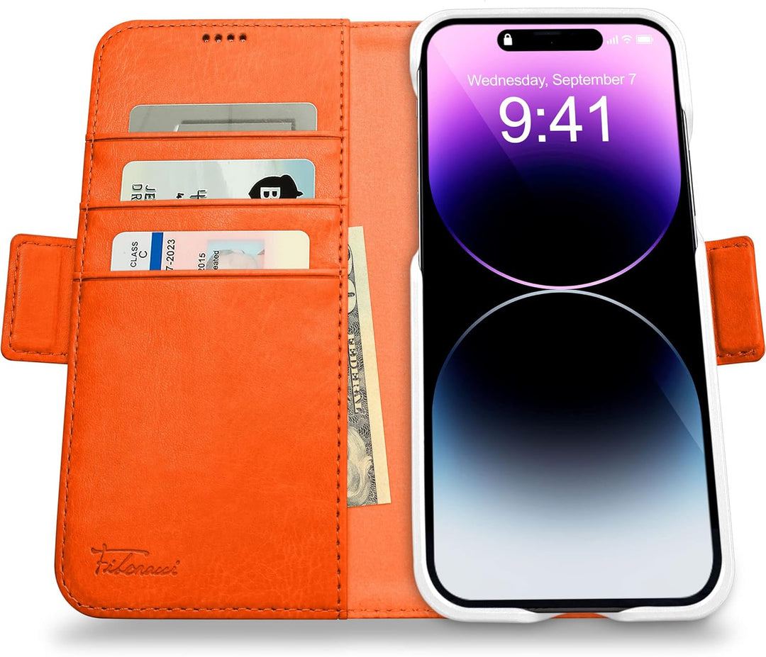 Dreem Fibonacci iPhone 14 Pro Max Brieftaschen-Etui / 2-in-1 stossfestes Etui und abnehmbares Folio