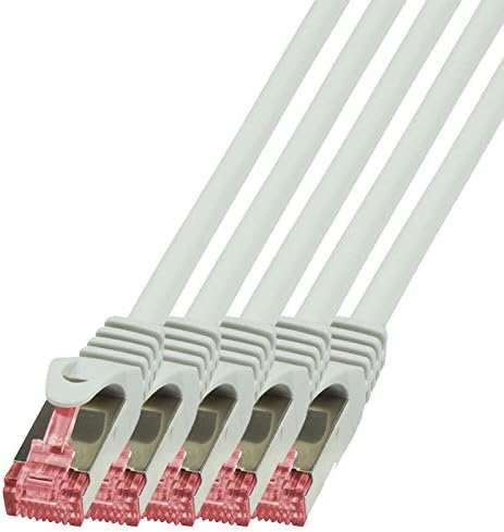 BIGtec LAN Kabel 5 Stück 10m Netzwerkkabel Ethernet Internet Patchkabel CAT.6 rot Gigabit SFTP doppe