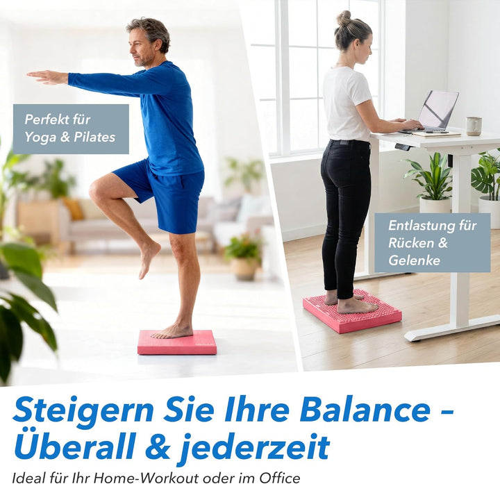 Balance Pad – 2-in-1 Balancekissen für Fitness, Yoga &amp; Core-Training – Rutschfestes Gleichgewichtski