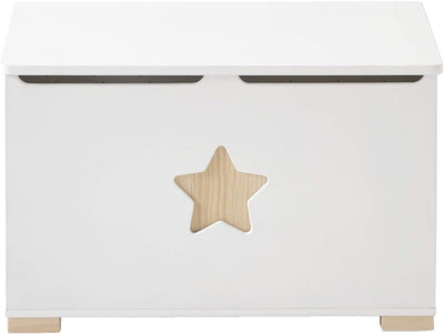 Vertbaudet Kinderzimmer Spielzeugtruhe „Sirius“ weiss/Natur ONE Size One Size Weiss/Natur, One Size