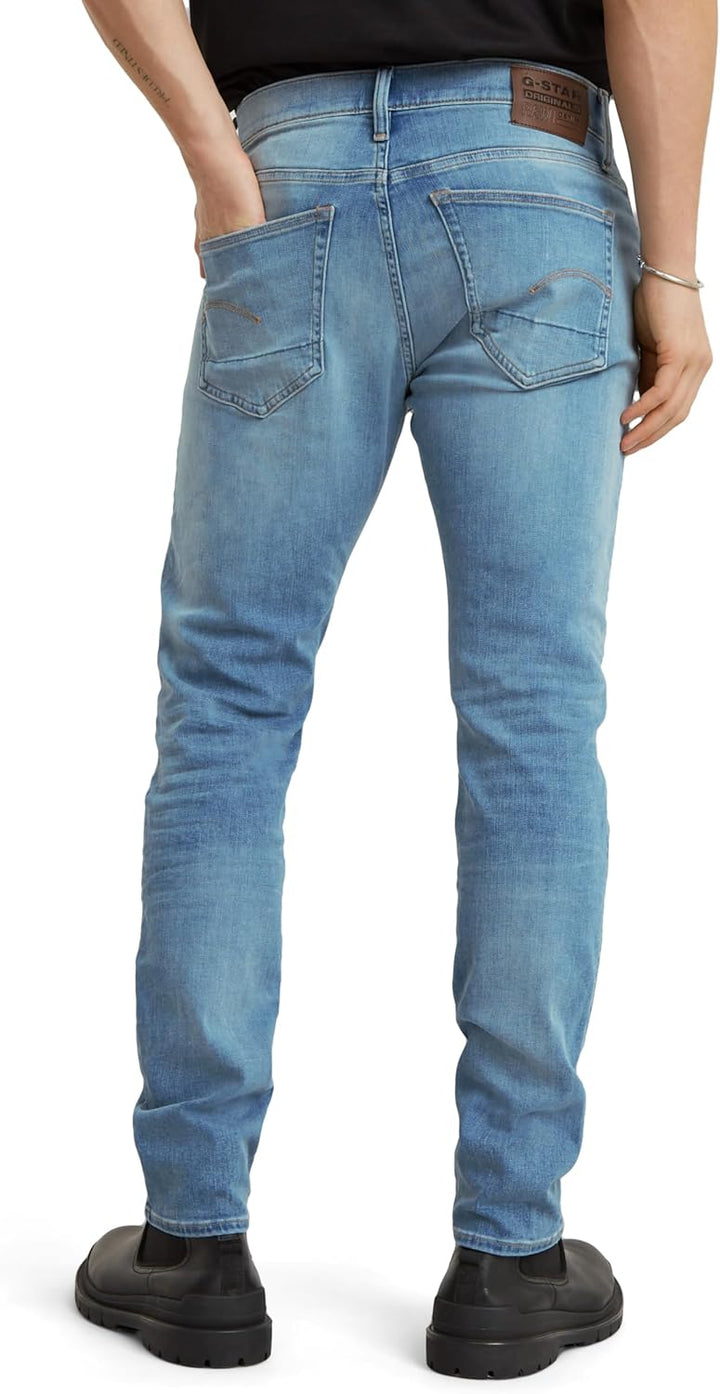 G-STAR RAW Herren 3301 Slim Jeans 35W / 32L Blau (Lt Indigo Aged 51001-8968-8436), 35W / 32L Blau (L