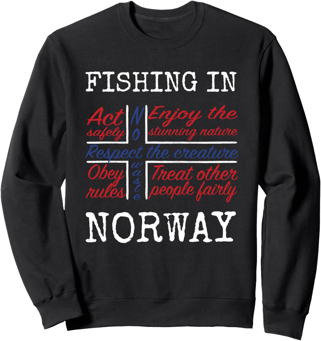 Fishing in Norway means RESPECT I Natur Fair Angeln Respekt Sweatshirt