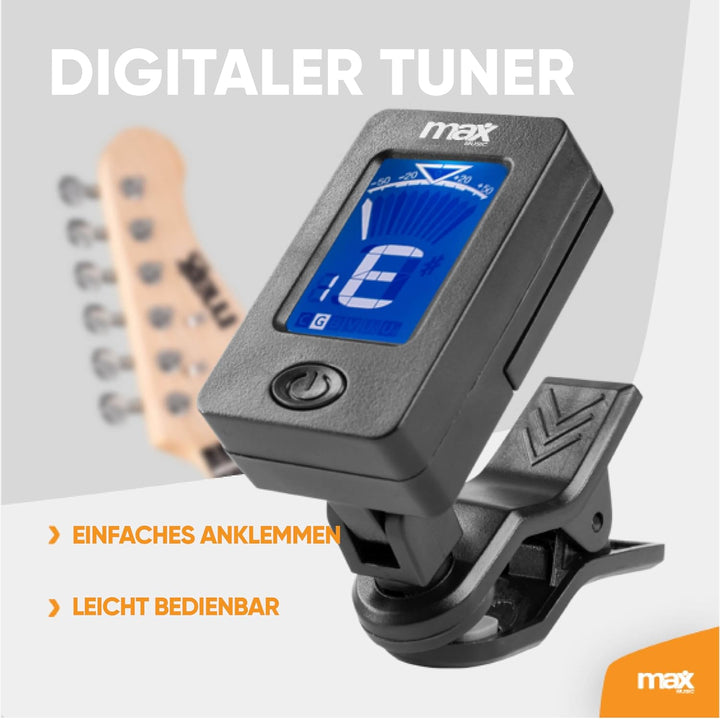 Max GigKit E Gitarre Set, E Guitar, Elektrogitarre mit Verstärker 40 Watt, Gitarrentasche, Plektrum,
