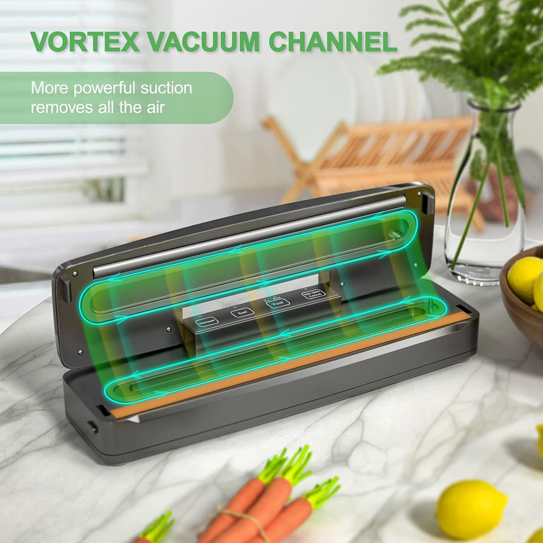 Vakuumiergerät, 6-in-1 Vakuumierer Vacuum Sealer für Sous Vide Kochen und Lebensmittel Bleiben bis z