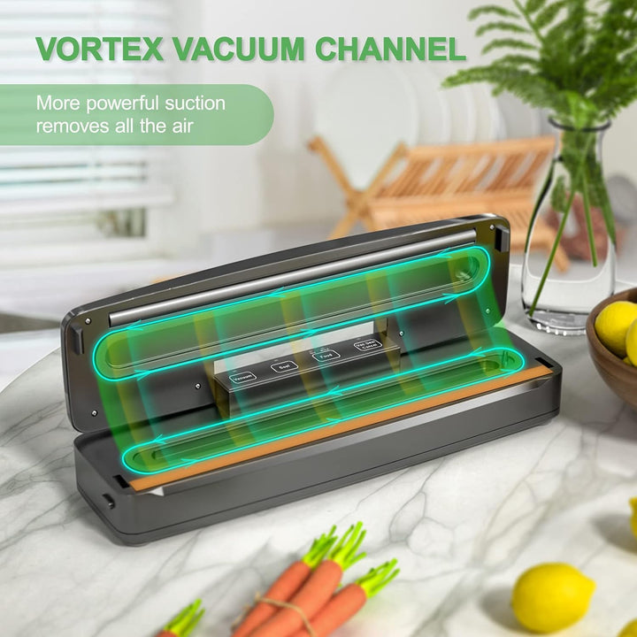 Vakuumiergerät, 6-in-1 Vakuumierer Vacuum Sealer für Sous Vide Kochen und Lebensmittel Bleiben bis z