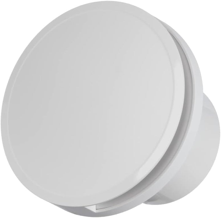 EUROPLAST Ø 100mm Bad-Lüfter mit Feuchtesensor und Timer mit Rund Front, Leise Ventilator - Kunststo
