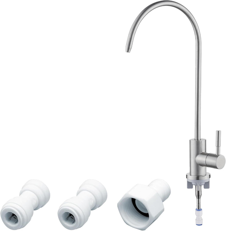 Kaltwasserhahn & Wasserhahn für Wasserfilter & Umkehrosmose aus Edelstahl | Osmose Armatur | Osmose