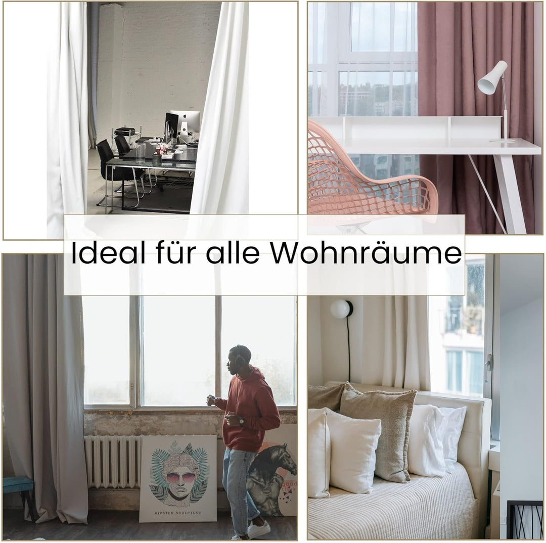 Cleanlevel EST 2016 Verdunkelungsvorhang Vorhang Gardinen Übergrösse mit Ösen Ösengardine Blickdicht