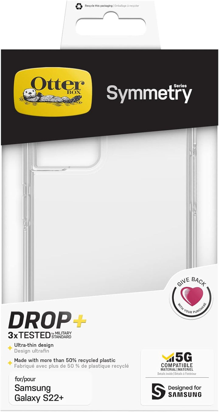 OtterBox Symmetry Clear Hülle für Samsung Galaxy S22+, sturzsicher, schützende Hülle, 3x getestet na