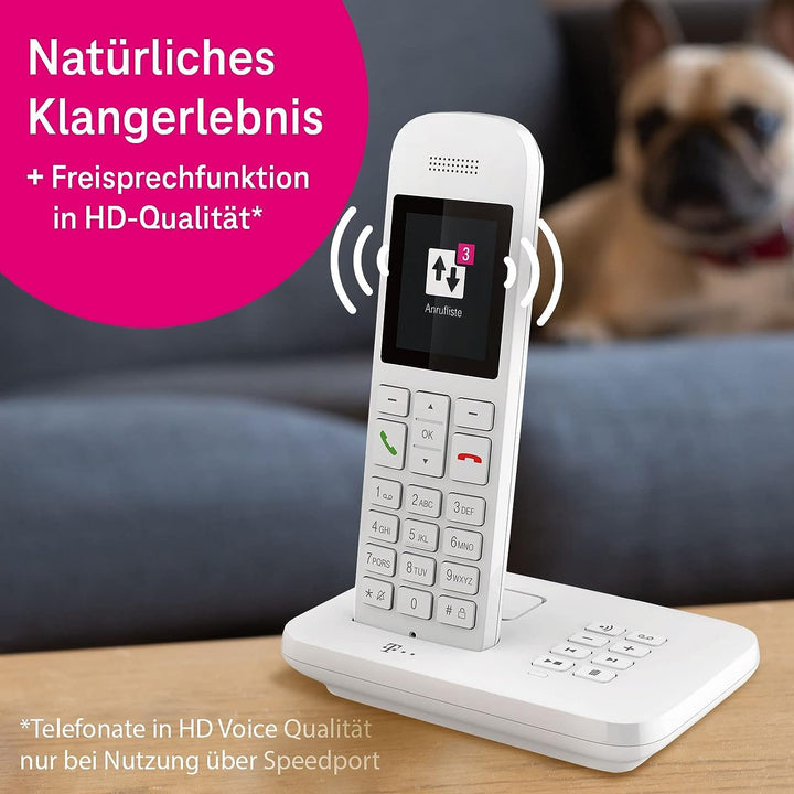 Telekom Telefon schnurlos Sinus A12 mit Anrufbeantworter I Festnetztelefon mit grossem Farbdisplay,