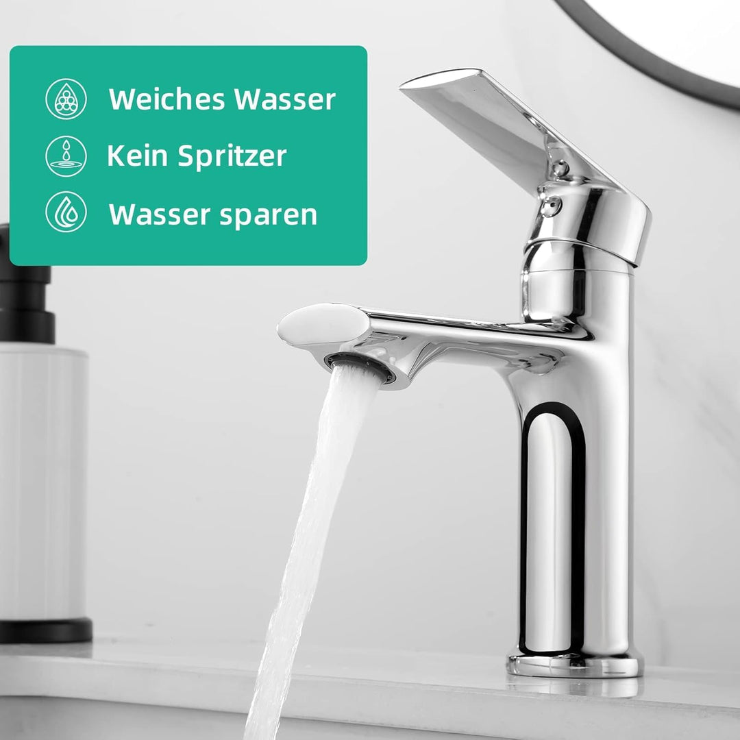Cobbe Wasserhahn bad für Badezimmer,Waschtischarmatur, Wassersparen Waschtischarmaturen für kaltes u