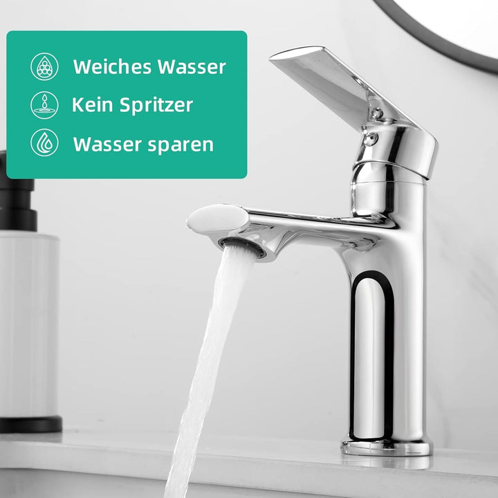 Cobbe Wasserhahn bad für Badezimmer,Waschtischarmatur, Wassersparen Waschtischarmaturen für kaltes u