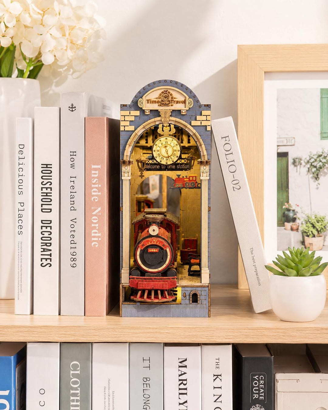Rolife Book Nook Kits 3D Puzzles Holz Holzpuzzle Erwachsene DIY Bücherecke Holzmodelle Bausätze für
