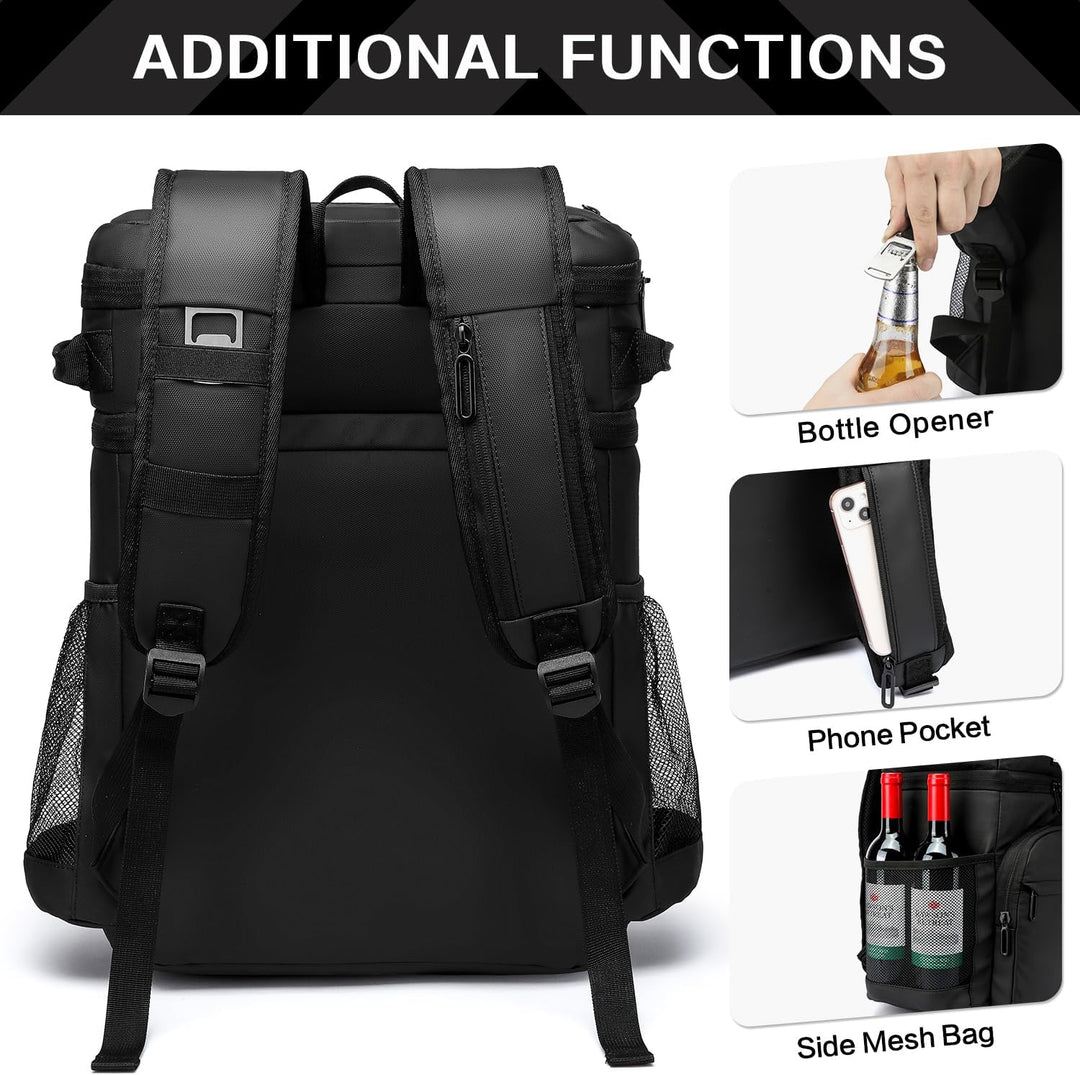 Laripwit Kühlrucksack 54 Dosen Thermo Kühltasche Rucksack Gross Isolierte Doppeldeck mit Kühlfach fü