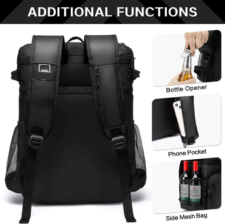 Laripwit Kühlrucksack 54 Dosen Thermo Kühltasche Rucksack Gross Isolierte Doppeldeck mit Kühlfach fü