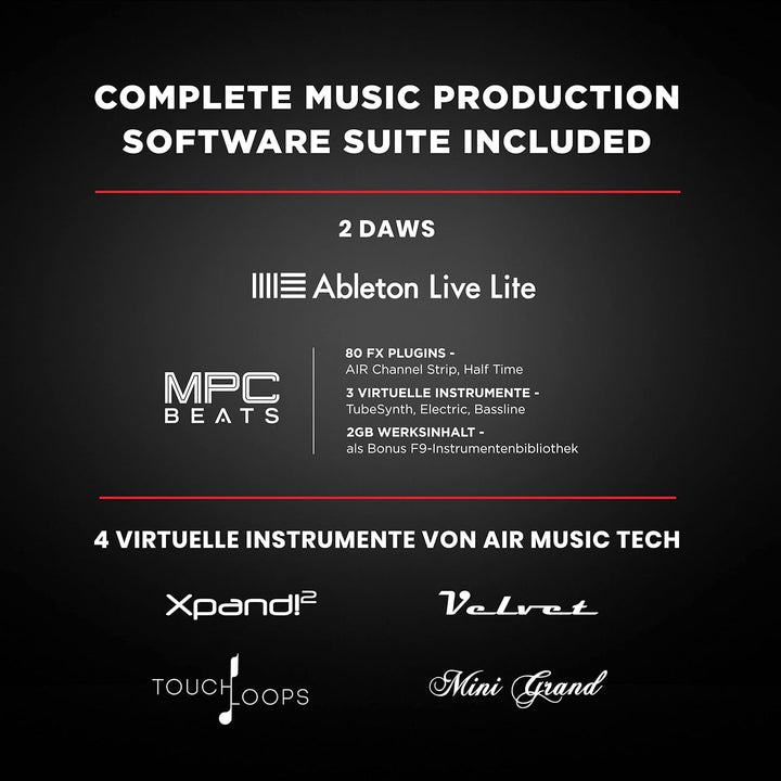 M-Audio Keystation 61 MKIII - Kompakter 61-Tasten MIDI Keyboard Controller mit zuweisbaren Reglern,