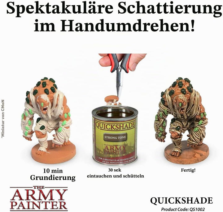 The Army Painter Quickshade Dip StrongTone, für schnellen Eintauchen und Schattieren ganzer Wargamin