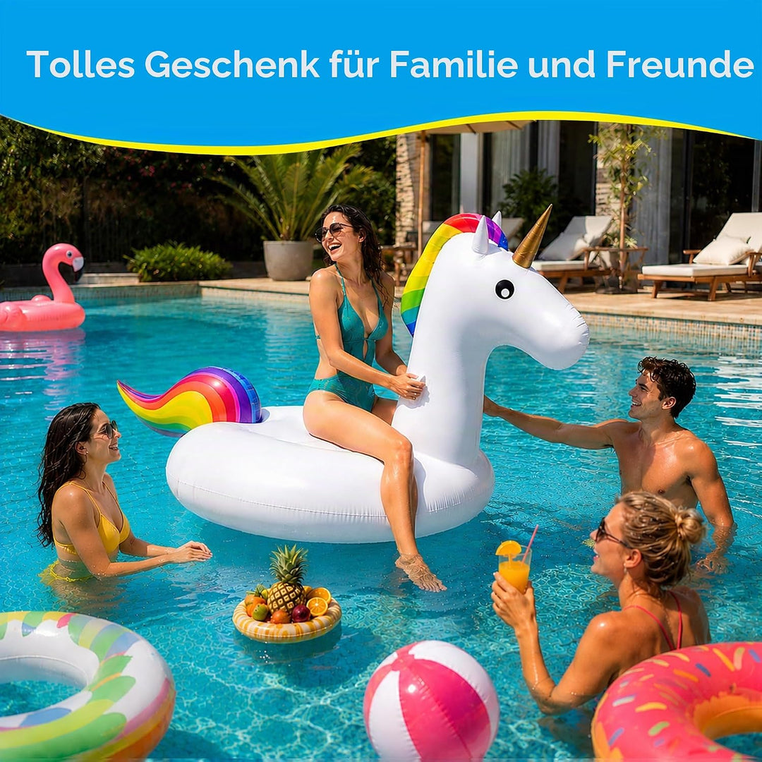 Dracarys Riesiges Aufblasbares Einhorn - Schwimmendes Schwimmbecken - Wasseraufblasbares Spielzeug -