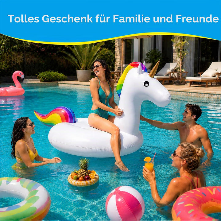 Dracarys Riesiges Aufblasbares Einhorn - Schwimmendes Schwimmbecken - Wasseraufblasbares Spielzeug -