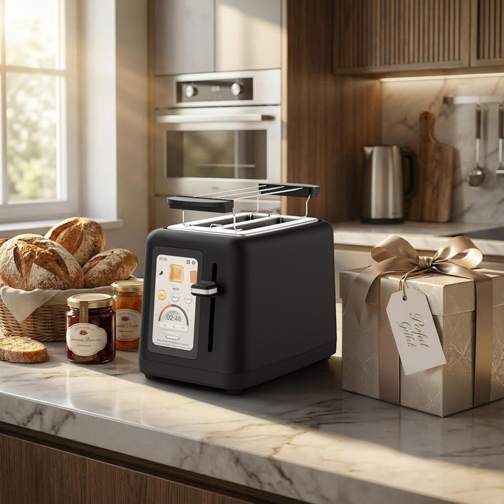 aeco toastlab Elite Toaster 2 Scheiben, Brötchenaufsatz, extra breite Toastschlitze, 6 Bräunungsstuf