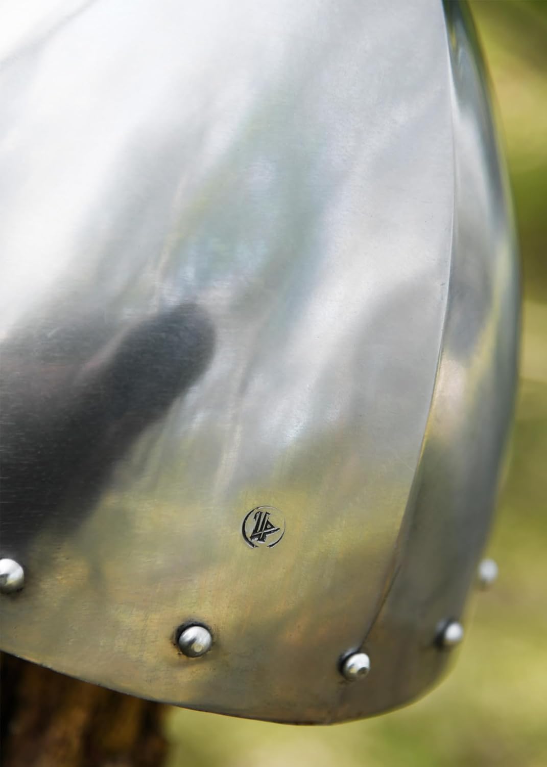 Ulfberth Konischer Nasalhelm | Tschechicher Olmütz Helm | Normannen Helm aus 2 mm Stahl mit verstärk