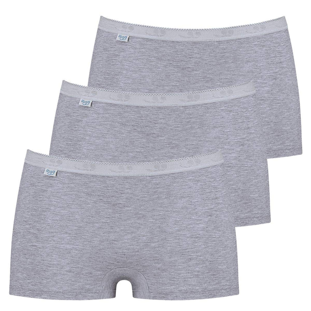 Sloggi Damen Basic+ Short Panty 46 3x Mehrfarbig (Grey Combination M013), 46 3x Mehrfarbig (Grey Com