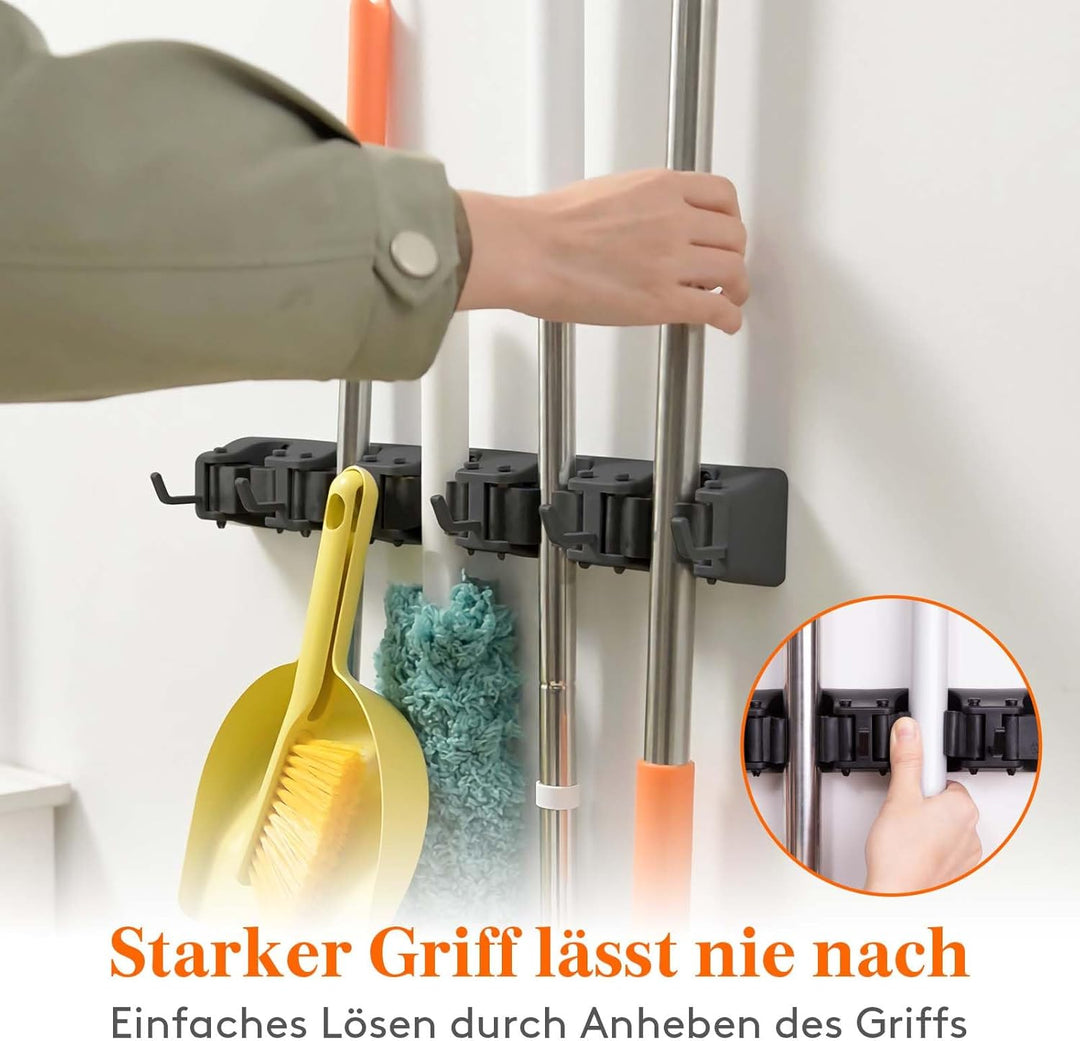 Lifewit Besenhalterung, Anti-Rutsch-Besenaufhänger für die Küche, strapazierfähiger Organizer für Re