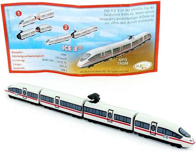 Kinder Überraschung, Alle 5 Züge. WM Zug, Ice 3, Adler, Zeppelin und Dampflok