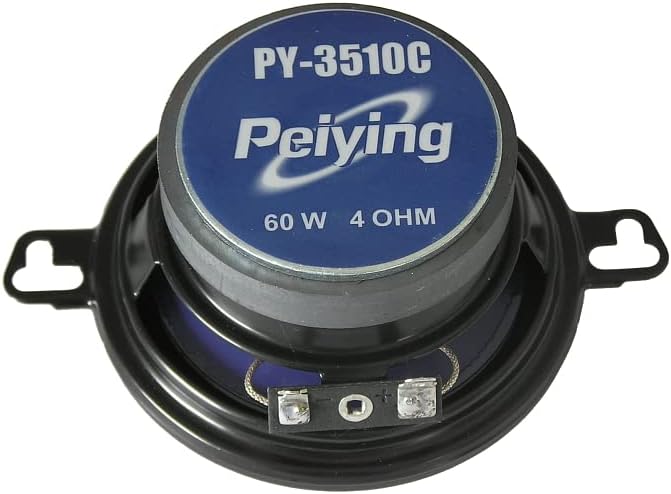 Peiying PY 3510C 2 Wege Coax Auto-Lautsprecher - 3,2" 60 W - 2 Stück, schwarz blau