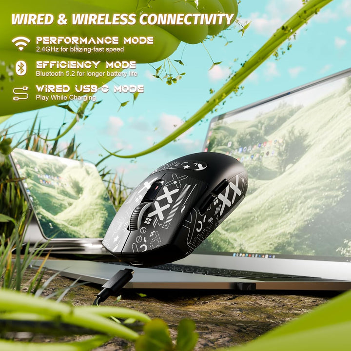 ATTACK SHARK G3 Kabellose Gaming-Maus, 25000 DPI, PAW3311-Sensor, 59g Superlight G305 Gamer-Mäuse, 8